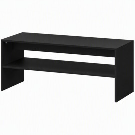 Table basse Orarria moderne à 2 niveaux avec rangement Noir