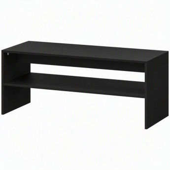 Table basse Orarria moderne à 2 niveaux avec rangement Noir