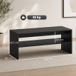 Table basse Orarria moderne à 2 niveaux avec rangement Noir