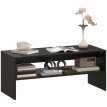 Table basse Orarria moderne à 2 niveaux avec rangement Noir