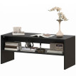 Table basse Orarria moderne à 2 niveaux avec rangement Noir