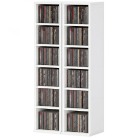 Salian rangement CD Blu Ray réglable blanc
