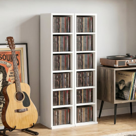 Salian rangement CD Blu Ray réglable blanc