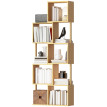 Bibliothèque Helon design asymétrique bambou naturel