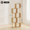 Bibliothèque Helon design asymétrique bambou naturel