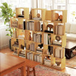 Bibliothèque Helon design asymétrique bambou naturel