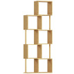 Bibliothèque Helon design asymétrique bambou naturel