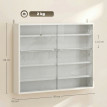 Vitrine murale Fela bois verre blanc