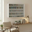 Vitrine murale Fela bois verre blanc