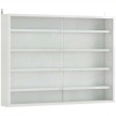 Vitrine murale Fela bois verre blanc