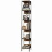 Bibliothèque Amoea 6 étagères rangement vertical bois marron