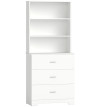 Bibliothèque Feliois rangement salon bureau blanc