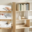 Teranian Bibliothèque d’angle rotative 350° bois blanc