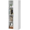 Bibliothèque Teria 4 niveaux étagères réglables armoire blanc