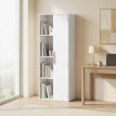 Bibliothèque Teria 4 niveaux étagères réglables armoire blanc