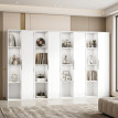 Bibliothèque Teria 4 niveaux étagères réglables armoire blanc