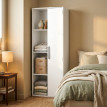 Bibliothèque Teria 4 niveaux étagères réglables armoire blanc