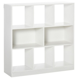 Bibliothèque mobile Melea étagères MDF blanc