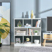 Bibliothèque mobile Melea étagères MDF blanc