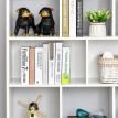 Bibliothèque mobile Melea étagères MDF blanc