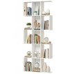 Bibliothèque Palot étagère design en S 5 niveaux rangement blanc