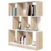 Ilum Étagère 8 niveaux salon chambre bois chêne blanc
