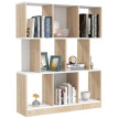 Ilum Étagère 8 niveaux salon chambre bois chêne blanc