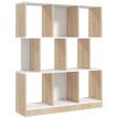 Ilum Étagère 8 niveaux salon chambre bois chêne blanc