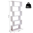 Bibliothèque Selioian étagère zig zag bois blanc
