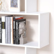 Bibliothèque Selioian étagère zig zag bois blanc