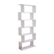 Bibliothèque Selioian étagère zig zag bois blanc