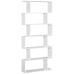 Bibliothèque Selioian étagère zig zag bois blanc