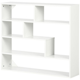 Bibliothèque murale Doro étagère moderne bois blanc