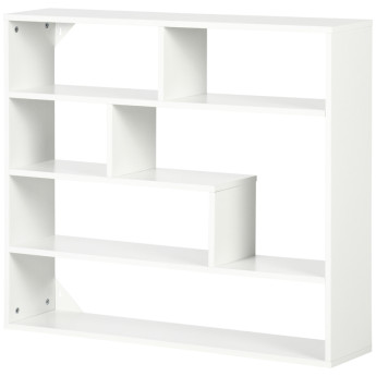 Bibliothèque murale Doro étagère moderne bois blanc