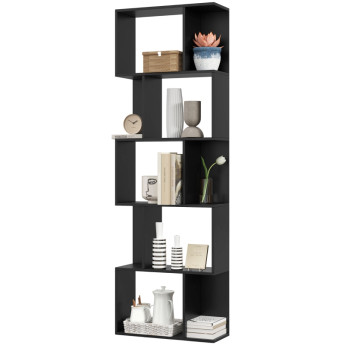 Etagère à Livres Celisena Design Moderne Bois Noir