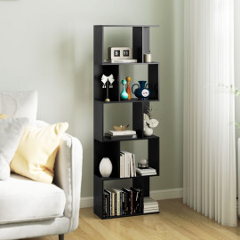 Etagère à Livres Celisena Design Moderne Bois Noir