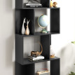 Etagère à Livres Celisena Design Moderne Bois Noir