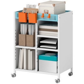 Étagère de rangement Ameo mobile réglable bureau salon Blanc
