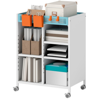 Étagère de rangement Ameo mobile réglable bureau salon Blanc