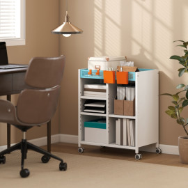 Étagère de rangement Ameo mobile réglable bureau salon Blanc