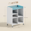 Étagère de rangement Ameo mobile réglable bureau salon Blanc