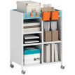 Étagère de rangement Ameo mobile réglable bureau salon Blanc