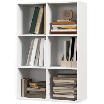 Bibliothèque Lorisian cube moderne mobile bois blanc