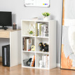 Bibliothèque Lorisian cube moderne mobile bois blanc