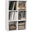 Bibliothèque Lorisian cube moderne mobile bois blanc