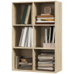Bibliothèque Ilena 6 cubes moderne bois chêne