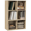 Bibliothèque Ilena 6 cubes moderne bois chêne