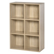 Bibliothèque Ilena 6 cubes moderne bois chêne