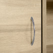 Étagère de rangement Amerys 3 niveaux 2 portes bois naturel