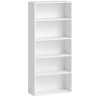 Bibliothèque Jarea étagère mobile réglable blanc